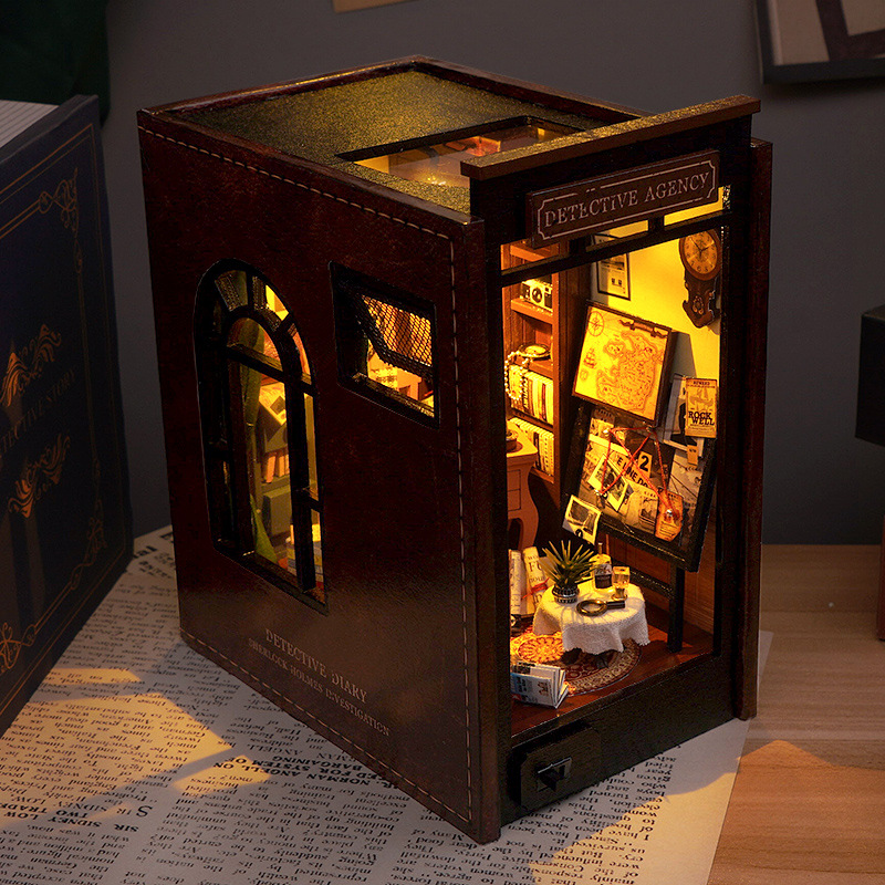 DIY 북 누크 인서트 키트 하우스 나무 책장 인서트  - Diy Wooden Book Nook Kit Shelf Insert 리뷰 및 가격