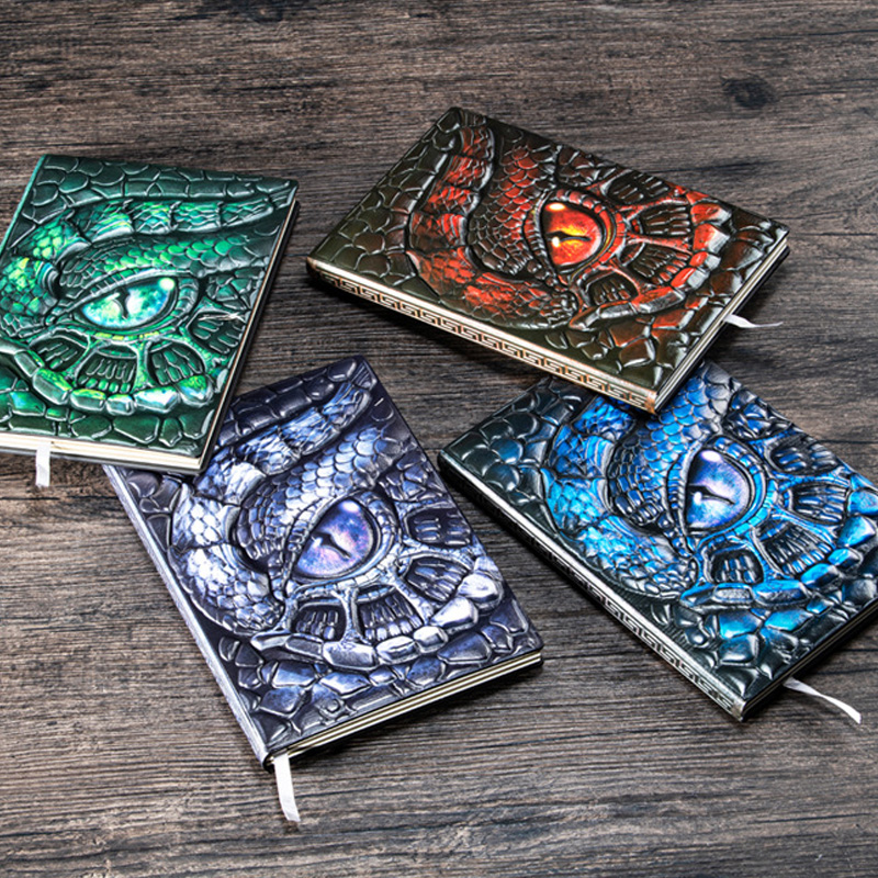 A5 사이즈의 3D 엠보싱 드래곤 아이 디자인 노트,  - Vintage Leather Journal Notebook 리뷰 및 가격